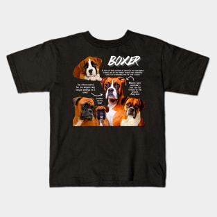 Boxer Dog Fun Facts Kids T-Shirt